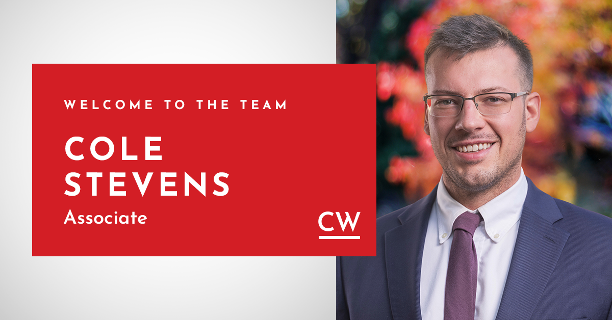 Cole Stevens welcome announcement