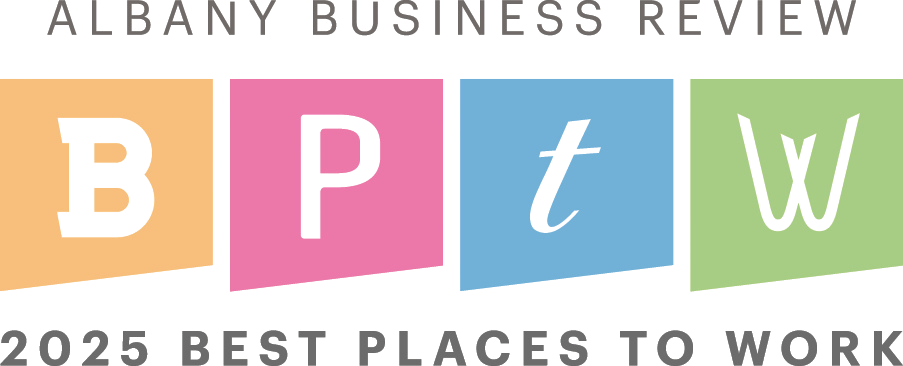 BPTW 2025 no background 2025 Best Places to Work badge from Albany Business Review