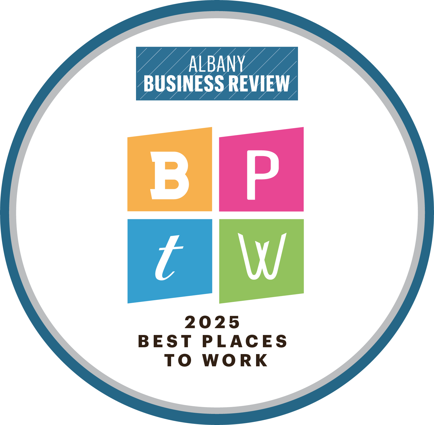 2025 Best Places to Work badge from Albany Business Review